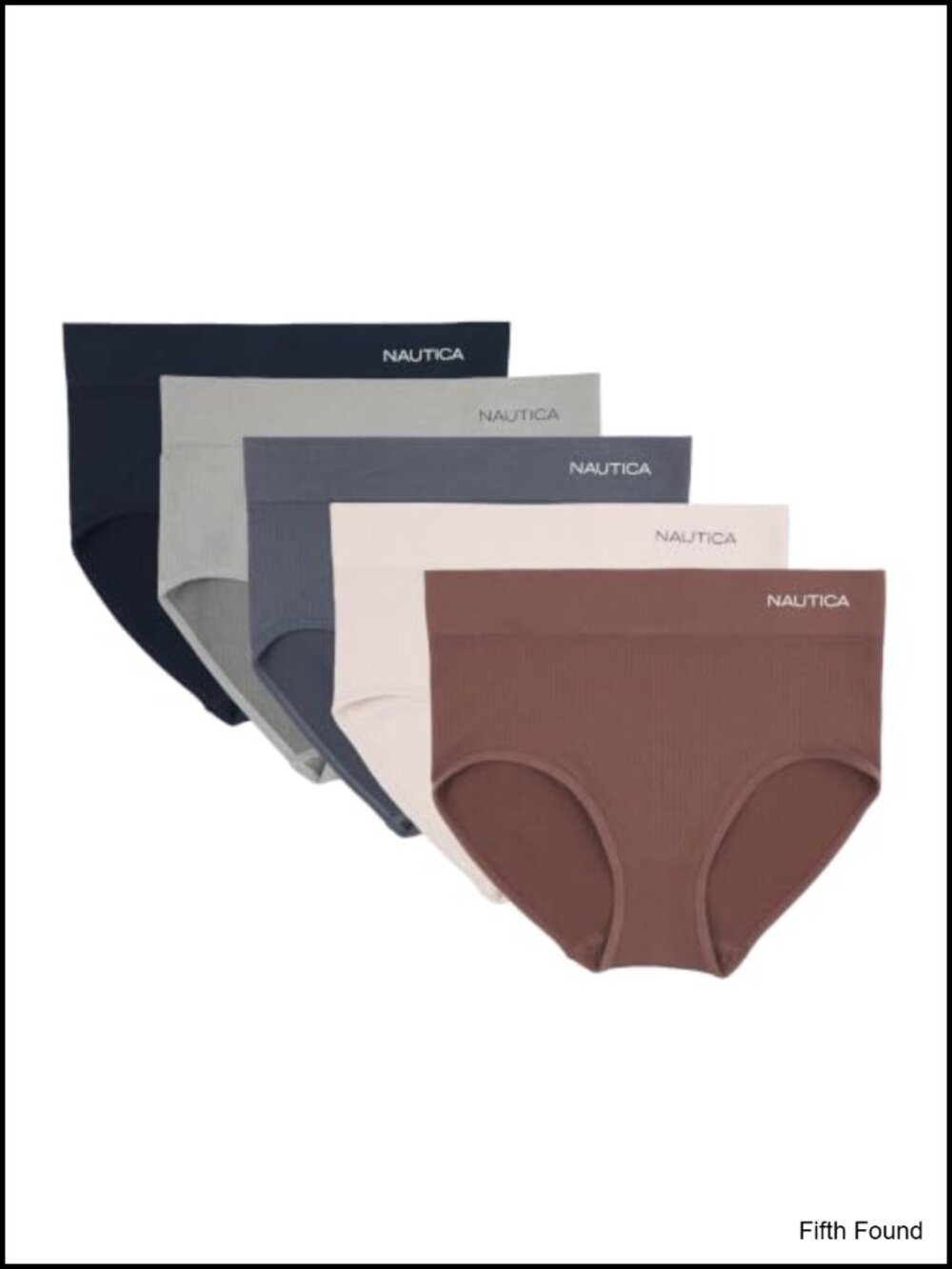 Seamless Ribbed Knit Briefs 5-Pack High Rise Women's Underwear